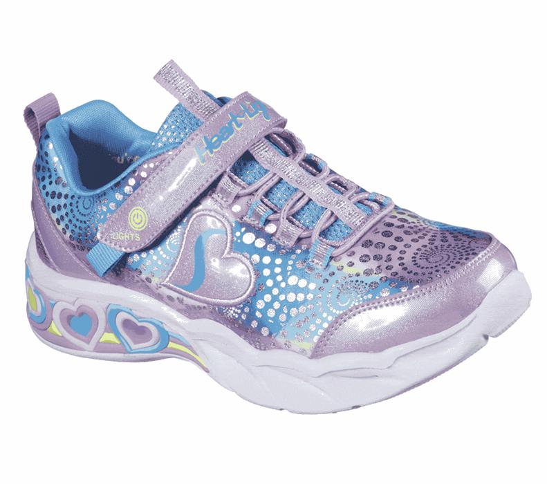 Skechers Lights: Sweetheart Lights - Girls Sneakers Lavender/Multicolor [AU-RF2986]